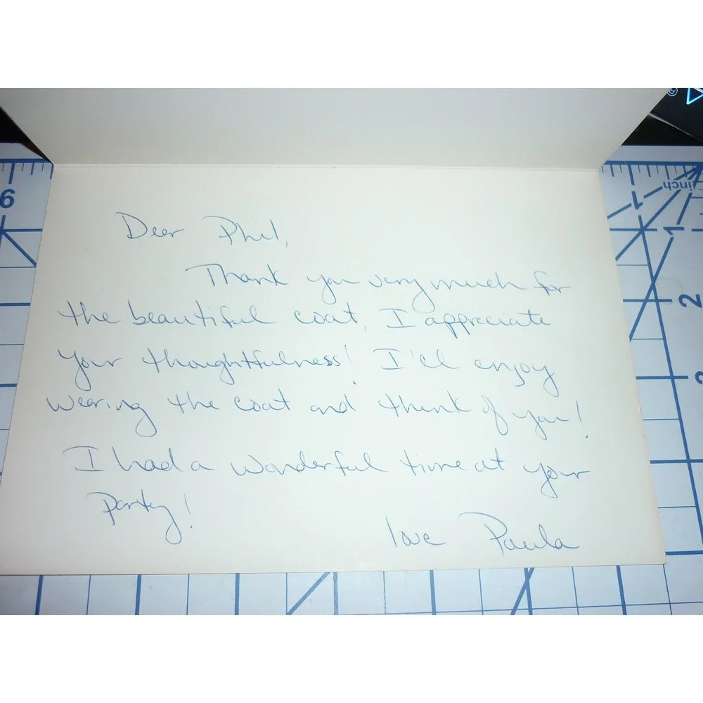 Rare 1980s LGBTQ+ Interest Archive: Dawn Pigport Note‎ & Paula Thank You